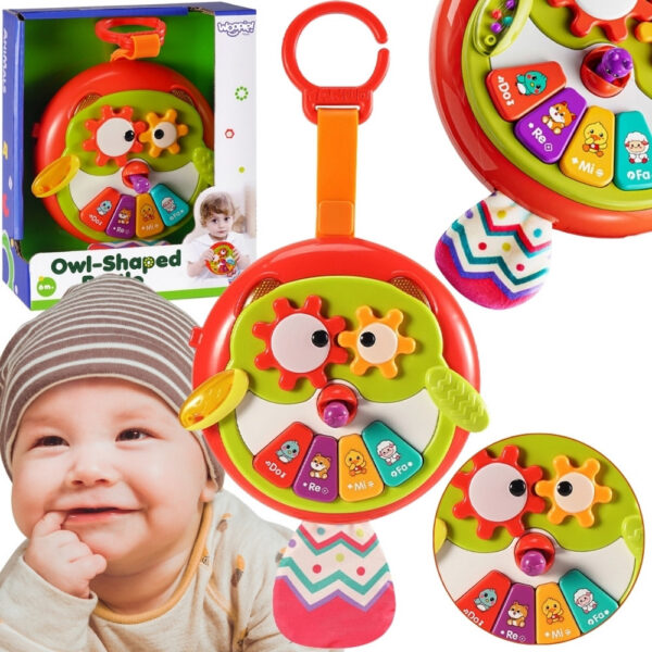 WOOPIE BABY Interaktywna Zabawka Sowa Pianinko z Szeleszczącym Ogonem