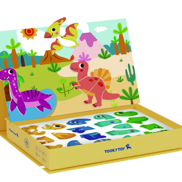 TOOKY TOY Układanka Magnetyczna Dinozaury Puzzle
