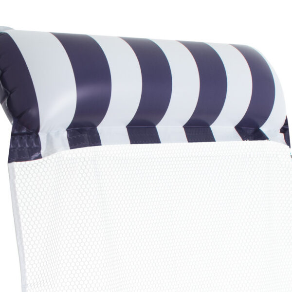 Materac dmuchany hamak wodny fotel krzesło do pływania 120 x 70 cm granatowy