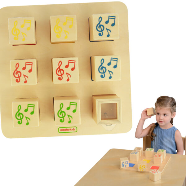 MASTERKIDZ Drewniany Sorter Sensoryczny Łączenie Dźwięków Montessori