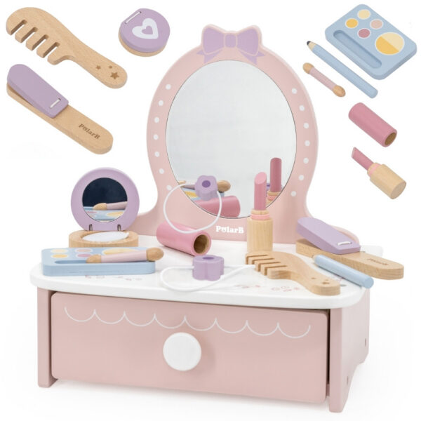 Viga Drewniana Toaletka z Akcesoriami  Kącik Małej Księżniczki
