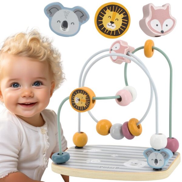 VIGA PolarB Drewniany Labirynt Przeplatanka Edukacyjna Montessori