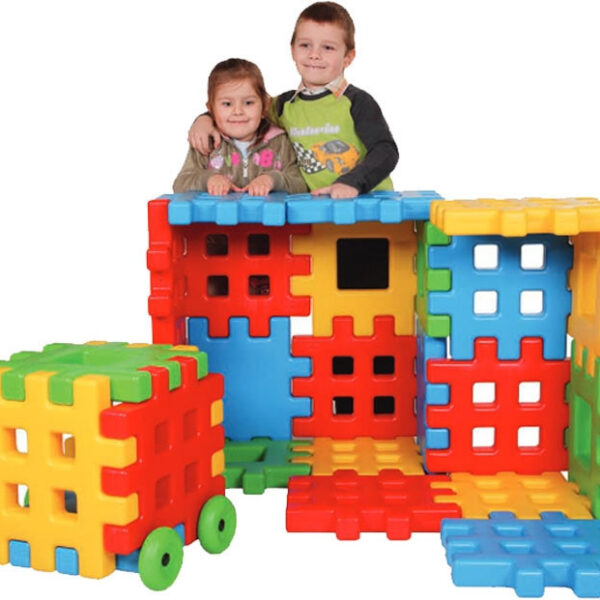 WOOPIE Klocki Edukacyjne Wafle Ogrodzenie Domek