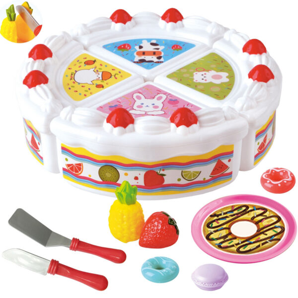 WOOPIE Tort Urodzinowy i Owoce do Krojenia ze Słodkościami