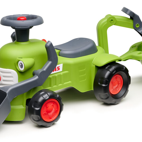 FALK Traktorek Claas Jeździk z Przyczepką Ładowarką i Łyżką