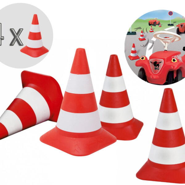 BIG Pachołki drogowe Zestaw 4 pachołków