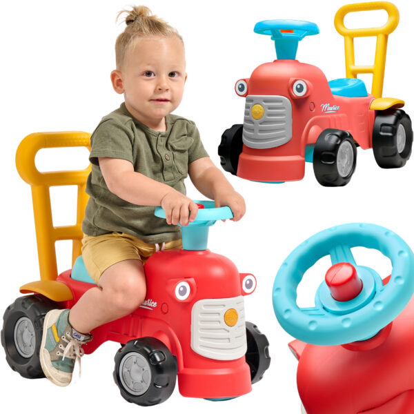 FALK Maurice Traktorek Jeździk Pchacz Odpychacz Schowek od 1-3 Lat