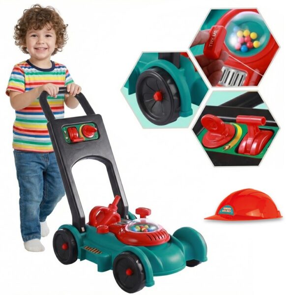 WOOPIE Kosiarka dla Dzieci Dźwięk + Zestaw Kask Kanister