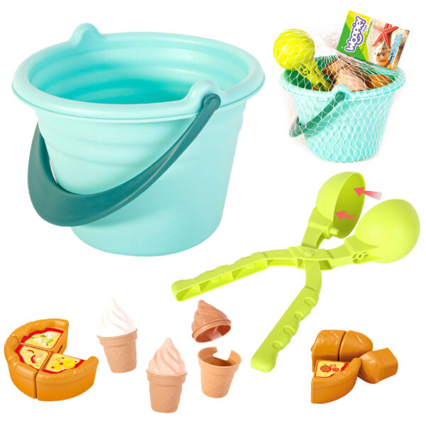 WOOPIE Zestaw do Piasku FUN ICE CREAM Lody 2w1 Fabryka Śnieżek 15 el.