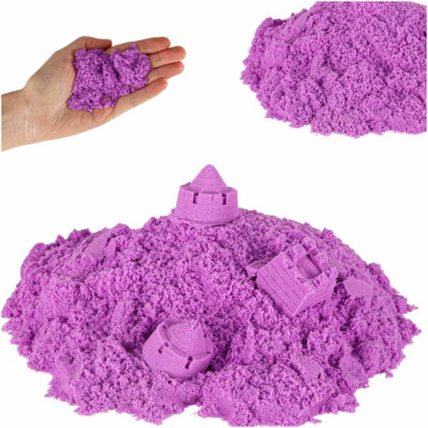 Piasek sensoryczny dla dzieci 1kg w woreczku fioletowy