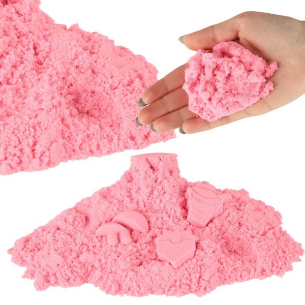 Piasek sensoryczny dla dzieci 1kg w woreczku różowy