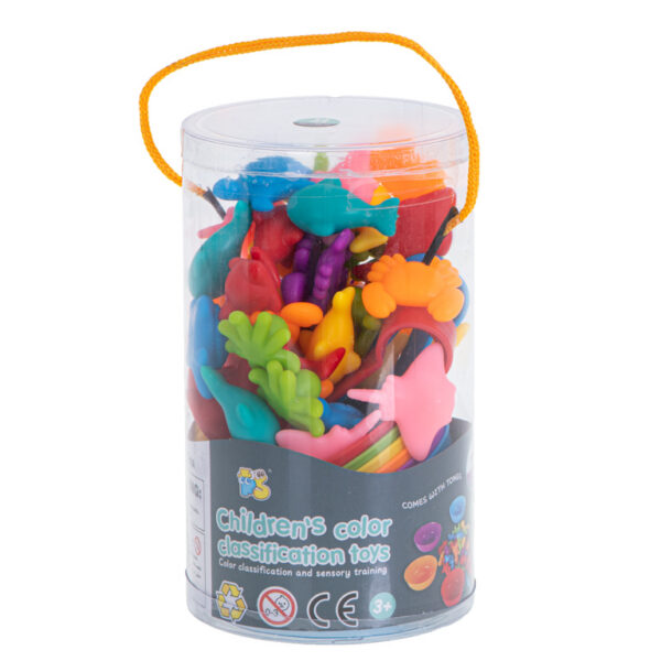 Zwierzęta safari edukacyjne nauka liczenia montessori 36el.