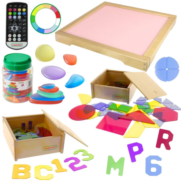 MASTERKIDZ Panel Świetlny LED Zmiana Kolorów Pilotem + Zestaw Akcesoriów