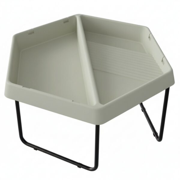 MASTERKIDZ Sześciokątny Stolik Do Zabawy Piaskiem i Wodą 2 Komory Regulowana Wysokość